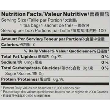 Prince of Peace Organic Green Tea - 100 Tea Bags Pack