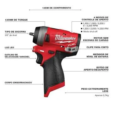 MILWAUKEE'S Cordless Impact Wrench,1/4" Drive Size