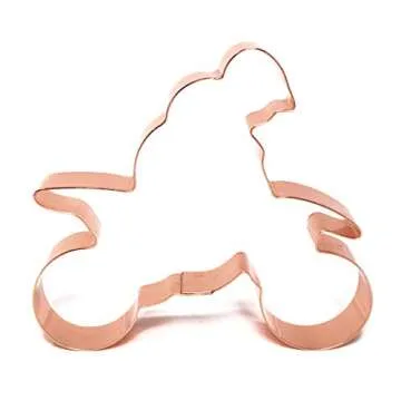 Dirt Bike Racer Cookie Cutter - Handcrafted Copper Delight