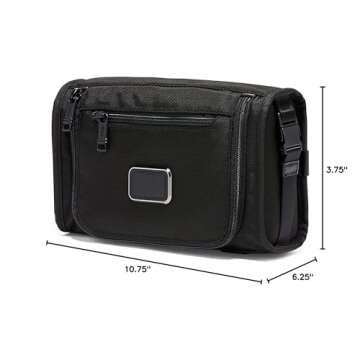 TUMI - Alpha Travel Kit - Travel Toiletry Bag - Compact Travel Organizer for Cosmetics & Essentials - TUMI Tracer - Black