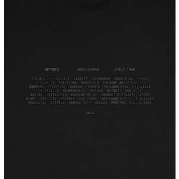Beyoncé Renaissance T-Shirt, Small Black