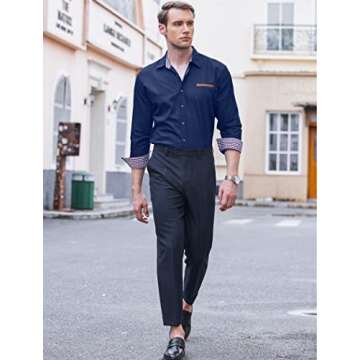Premium Coofandy Men's Casual Dress Shirt - Stylish Comfort
