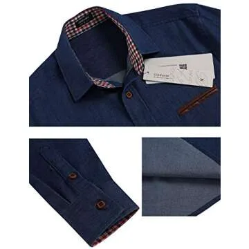 Premium Coofandy Men's Casual Dress Shirt - Stylish Comfort