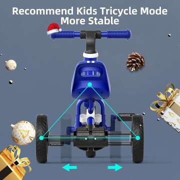 XJD 3-in-1 Kids Tricycle for Ages 10 Months to 3 Years
