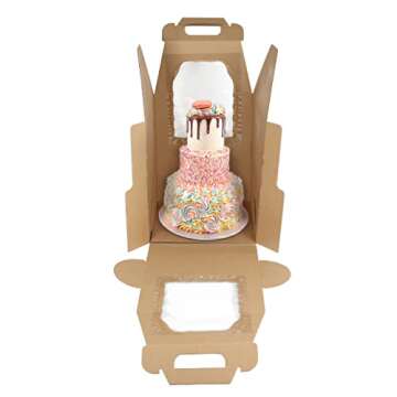 Spec101 10-Pack Disposable Cake Box with Window