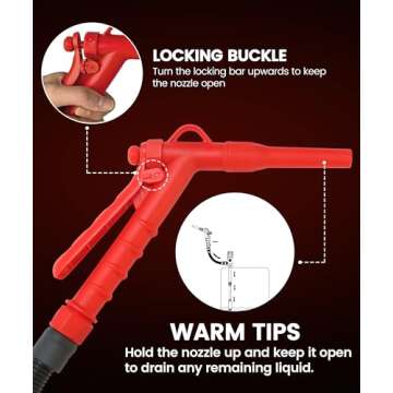 FUELIO 2025 UPGRADED Fuel Transfer Pump - Leak-Proof Rechargebale Gas Pump For Gas Can - Portable Battery Powered Pump For Gas, Gasoline