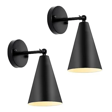 KPWONY Vintage Wall Sconces: Adjustable 2-Pack Industrial Lighting for Home