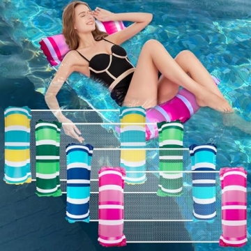 Zcaukya 4 Pack Inflatable Pool Float Hammocks, 4-in-1 Water Floating Mesh Chair for Adults, Swimming...