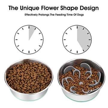 Keegud Slow Eating Feeder Insert [22 Big Octopus Suction Cups] Super Firm [Cuttable] for Large Breed...