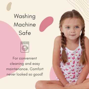 Feathers Girls Pink Butterfly Cami 3-Pack Undershirts