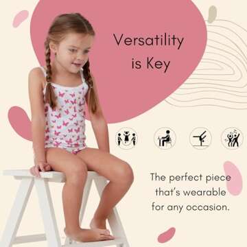 Feathers Girls Pink Butterfly Cami 3-Pack Undershirts