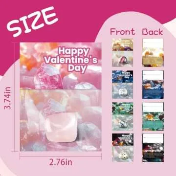 30 Pack Prefilled Valentines Cards & Crystal - Valentines Day Gifts for Kids Classroom - Gem Rock Valentines Day Cards for Kids School Classroom Class Exchange Boys Girls Bulk Prizes Party Favors