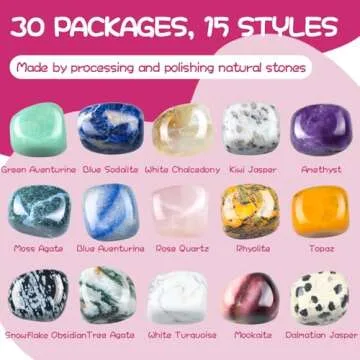 30 Pack Prefilled Valentines Cards & Crystal - Valentines Day Gifts for Kids Classroom - Gem Rock Valentines Day Cards for Kids School Classroom Class Exchange Boys Girls Bulk Prizes Party Favors