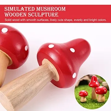 SUPVOX Mini Mushroom Figurines for Garden & Decor