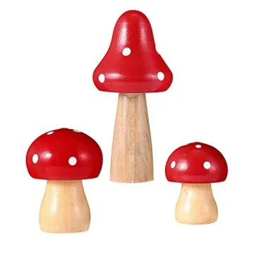 SUPVOX Mini Mushroom Figurines for Garden & Decor