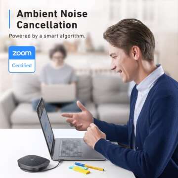 Anker PowerConf S330 USB Speaker: Conference Speaker with Smart Voice Filter and 360° Coverage