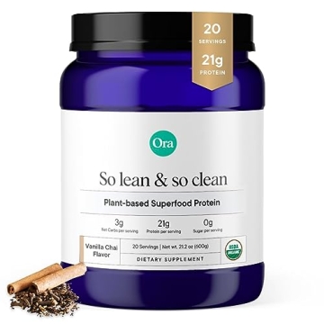 Ora Organic Vegan Protein Powder - 21g Plant Based Protein Powder for Women and Men | Clean Protein ...