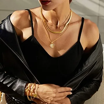 Stylish FRUMOS Gold Plated Long Necklace for Women