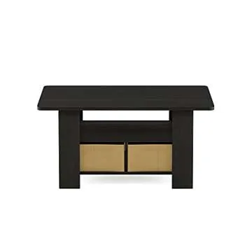 Stylish Furinno Coffee Table with Storage Bins