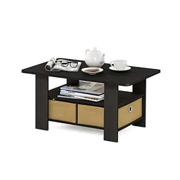 Stylish Furinno Coffee Table with Storage Bins