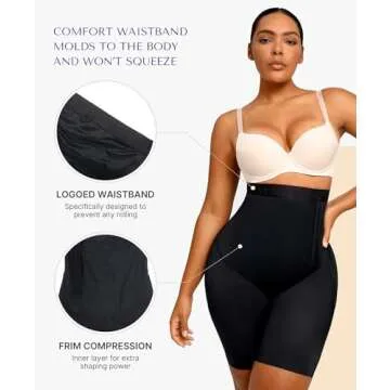 Comfortable SHAPELLX Women’s Body Shaper Shorts for Every Occasion