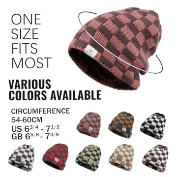 Stylish Plaid Women's Beanie for Winter Warmth