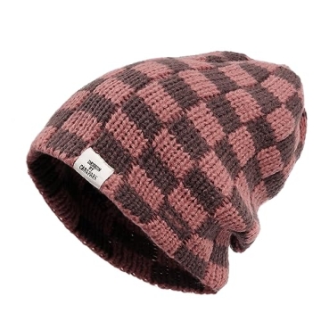 Stylish Plaid Women's Beanie for Winter Warmth