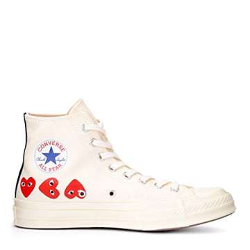 Converse Chuck 70 CDG Hi Sneakers - White/High Risk Red
