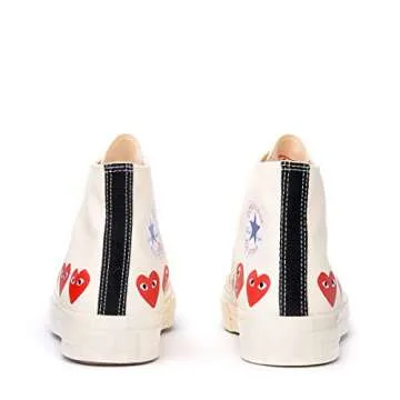 Converse Chuck 70 CDG Hi Sneakers - White/High Risk Red