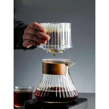 zeroHero Coffee Dripper and Filters,3 Extraction Modes Pour Over Coffee Maker, Safe BPA Free and Hea...