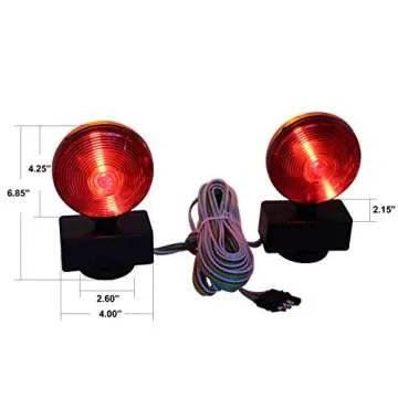 MaxxHaul 80778 Magnetic Towing Light Kit (Dual Sided for RV, Boat, Trailer and More DOT Approved)