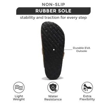 Project Cloud Genuine Leather Clogs for Women Shoes - Memory Foam Insole Womens Clogs - Non-Slip Women's Clogs and Mules - Cork Footbed Arch Support Fall Shoes for Women 2025 (Manchester, BEIG, 8.5)