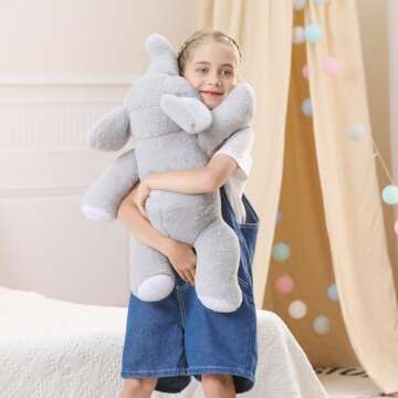 WeBingo Weighted Elephant Plush Toy - 27" Comfort Gift