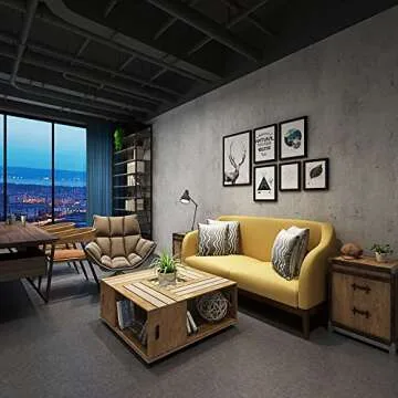 24"×354" 3D Wide Concrete Wallpaper Peel and Stick Light Grey Concrete Cement Contact Paper Vinyl Wrap Stained Matte Texture Self Adhesive Wall Sticker Paper for Countertops Bedroom Garage Coffee Room