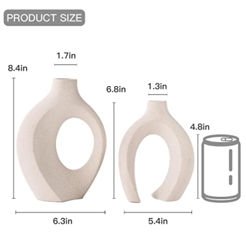 Lvases Snuggle Hollow Ceramic Vase Set of 2