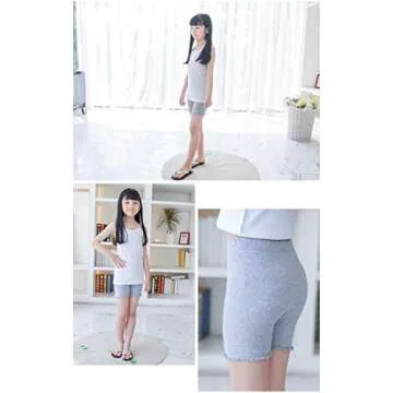 FreeNFond Girls Shorts Under Dress Dance Bike Shorts for Playground Gym Sports (6T-7T)