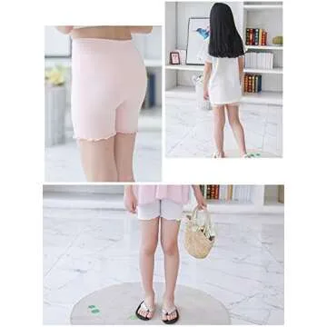 FreeNFond Girls Shorts Under Dress Dance Bike Shorts for Playground Gym Sports (6T-7T)