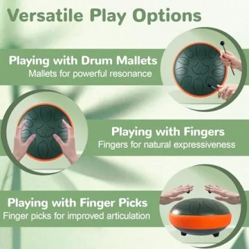 TUOKING 6 Inch Steel Tongue Drum - Stress Relief Music Maker