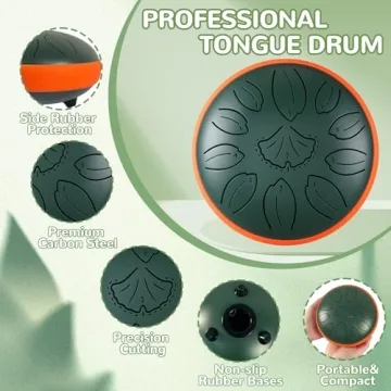 TUOKING 6 Inch Steel Tongue Drum - Stress Relief Music Maker