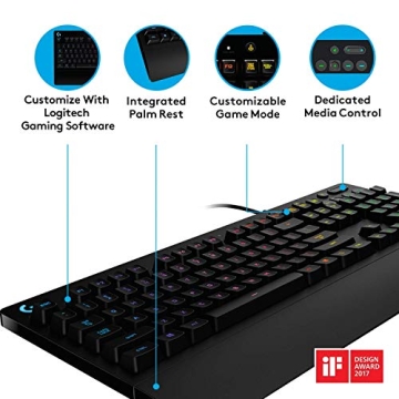 Logitech G213 Prodigy Gaming Keyboard with RGB Lighting