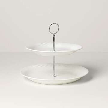 Lenox Profile 2-Tiered Server - Elegant Porcelain Design for Perfect Presentation
