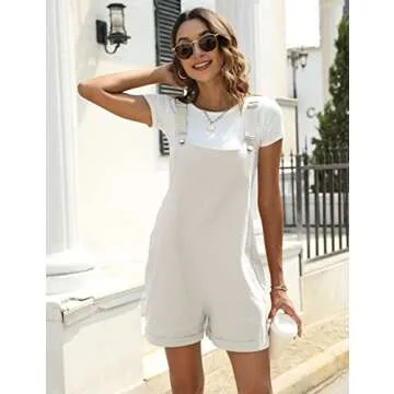 Zhiyouni Summer Women's Cotton Linen Overalls - Casual Style