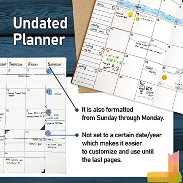 18-Month Undated Large Monthly Planner for All