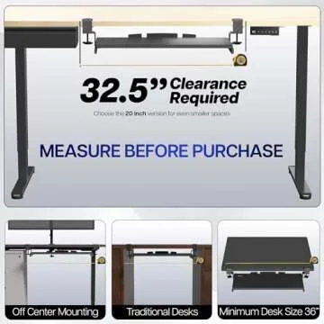 VIVO Clamp-on Computer Keyboard Mouse Tray for Desk