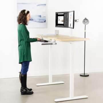 VIVO Large Clamp-on Computer Keyboard and Mouse Under Desk Slider Tray, 27 x 11 inch Pull Out Platform Drawer, White, MOUNT-KB05W