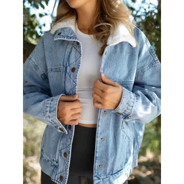 Stylish Tankaneo Oversized Denim Jacket for Women