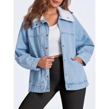 Stylish Tankaneo Oversized Denim Jacket for Women