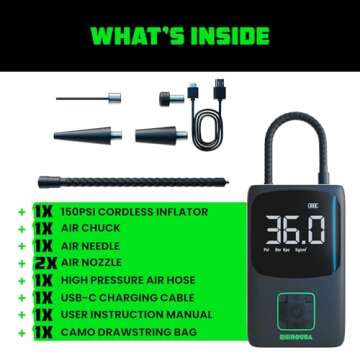 Rhino USA Tire Inflator Portable Air Compressor for Fast Inflation