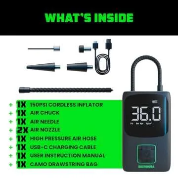 Rhino USA Tire Inflator Portable Air Compressor for Fast Inflation