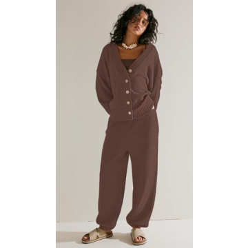 SAUKOLE Cozy Two Piece Sweater Set Perfect For Women